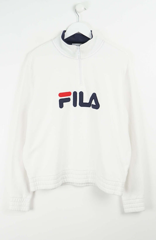 VINTAGE FILA 1/4 ZIP SWEATER (M)