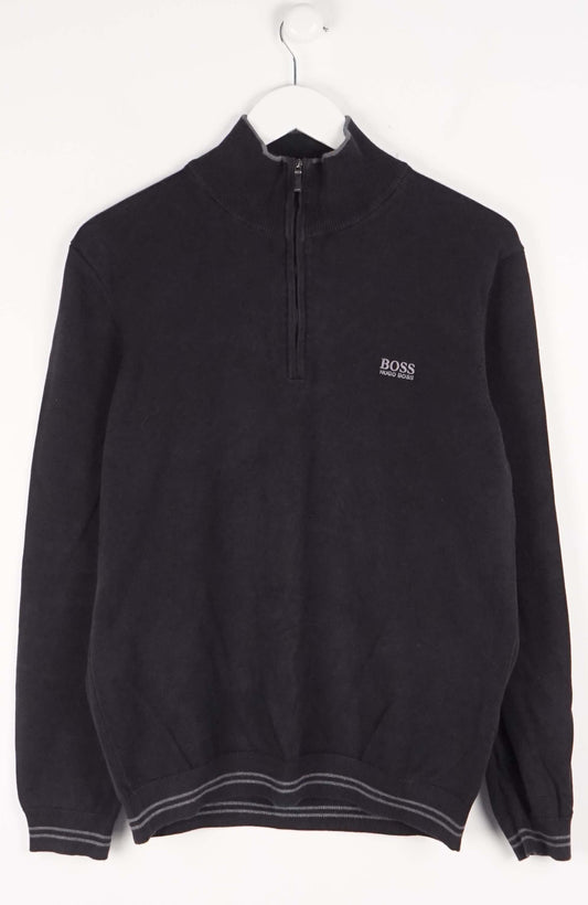 VINTAGE HUGO BOSS 1/4 ZIP KNIT SWEATER (S)