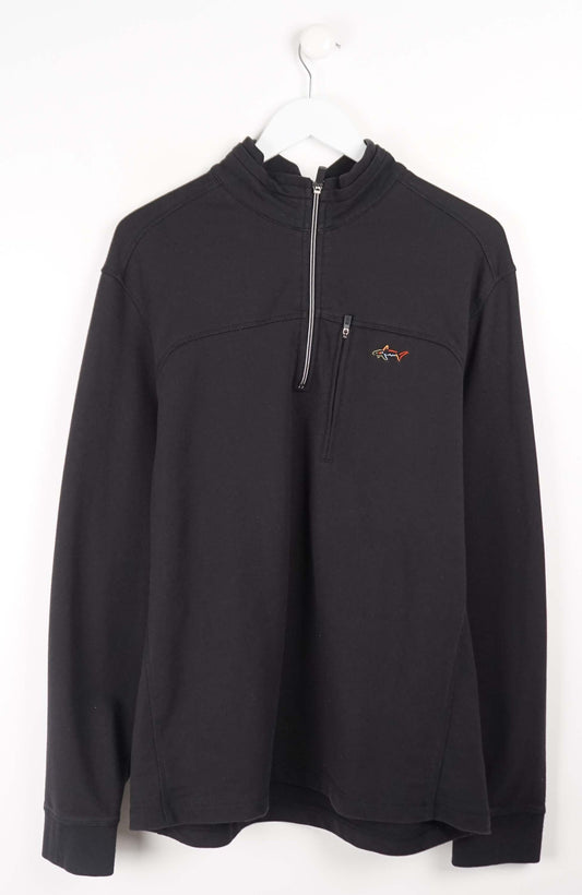 VINTAGE GREG NORMAN 1/4 ZIP SWEATER (XL)