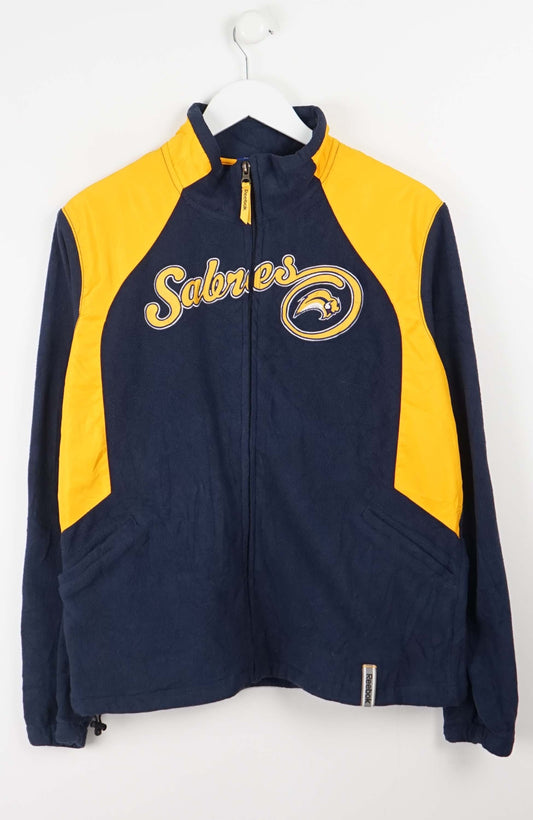 VINTAGE REEBOK SABRES FLEECE FULL ZIP SWEATER (S)