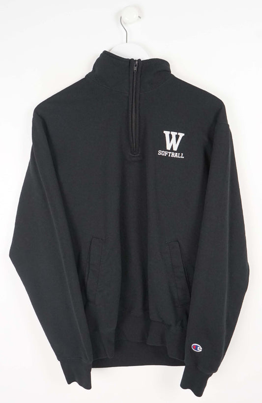 VINTAGE CHAMPION 1/4 ZIP SWEATER (M)
