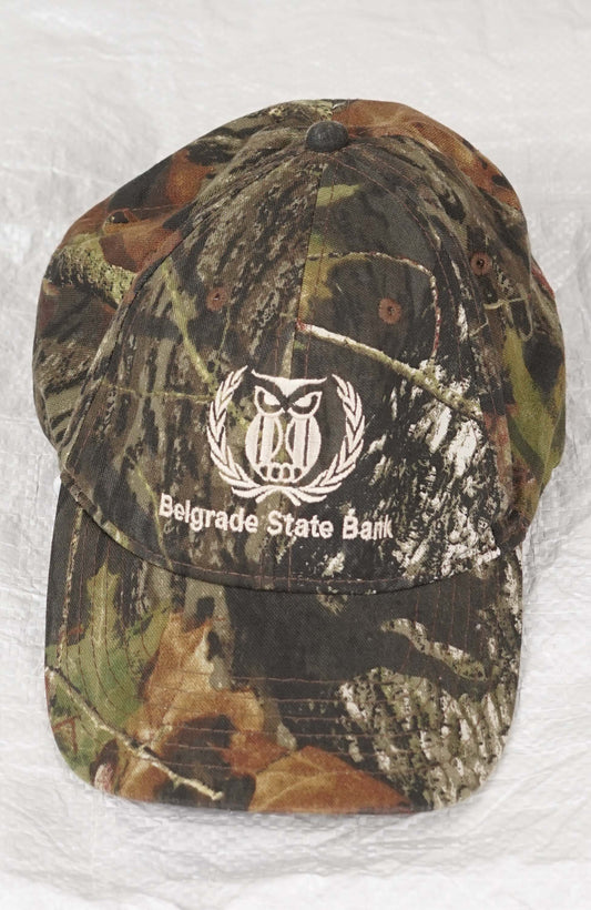 VINTAGE BELGRADE STATE BANK REAL TREE HAT