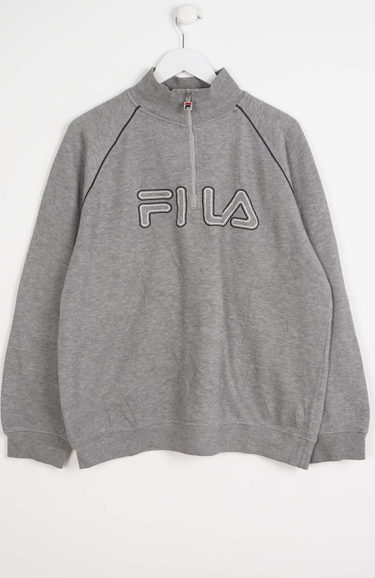 VINTAGE FILA 1/4 ZIP SWEATER (L)