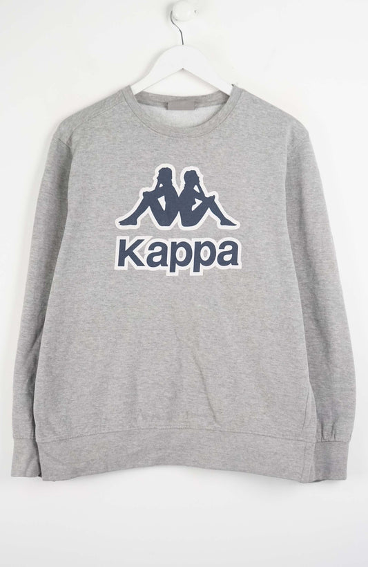 Gray sweatshirt with Kappa logo on a white background